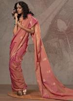 Silk Pink Casual Wear Weaving Saree